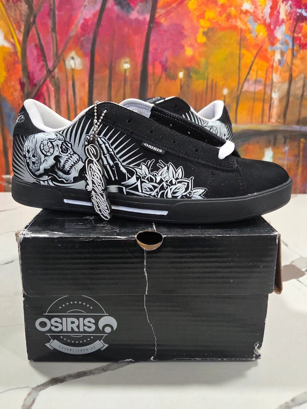 Osiris Serve Maxx 242 Praying Hands Men's Size 8 Troma Skateboarding Deadman